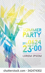 Colorful Modern Abstract leaflet / poster. Vector design template.