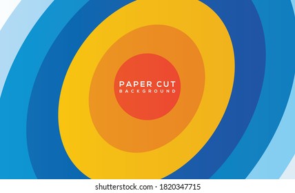 colorful modern abstract paper cut background template