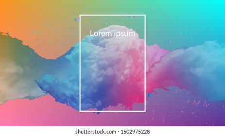 The colorful modern abstract template background picture of the twist cloud pattern. ( vector )