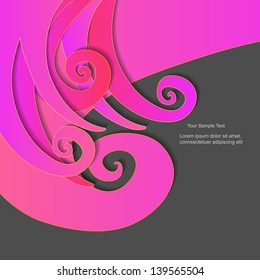 Colorful modern abstract vector background with spiral