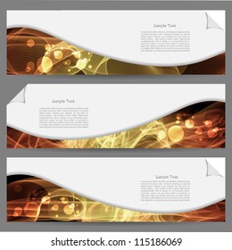 Colorful modern abstract vector banner set with pattern