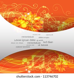 Colorful modern abstract vector web design with flower