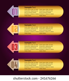 colorful modern arrow text box template for website computer graphic internet and technology, numbers.