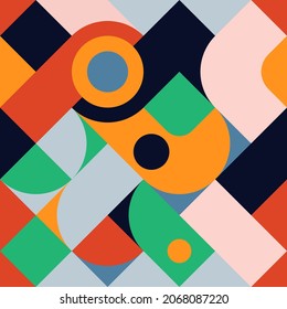Colorful modern asstract geometrical pattern for beckgrounds, fabric textile