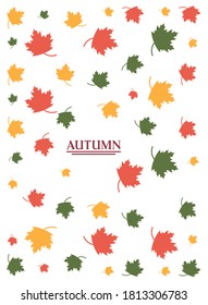 Colorful modern Autumn background with maple leaves in pattern 