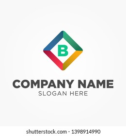 Colorful and Modern B Letter Logo Template