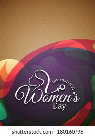 Colorful modern background design for International Women's Day. vector illustration