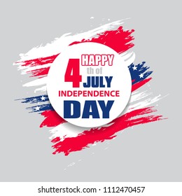Colorful modern background for independence day USA 4th july. Set. Dynamic design elements for a flyer, sale, brochures, presentations, party etc. Vector illustration.