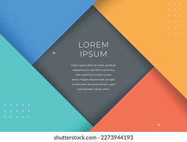 Colorful Modern Background Shapes Centre Composition