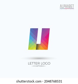 Colorful Modern Beauty and Fashion Origami Style U Logo