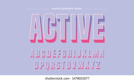 Colorful Modern Bold Typography Artistic Font