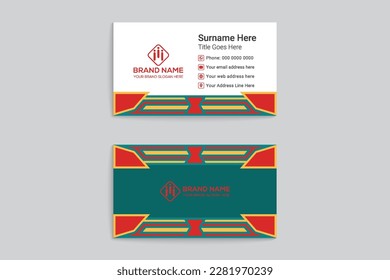 Colorful modern business card design