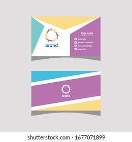 colorful modern business card template vector design