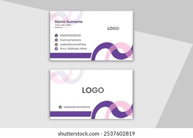 Colorful modern business card template design.