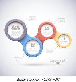 Colorful modern business circles.