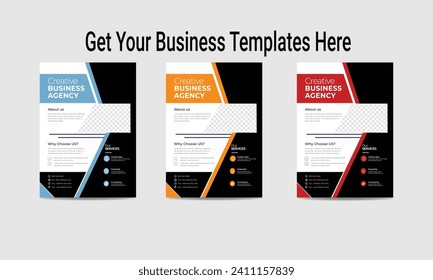 Colorful modern business flyer templates