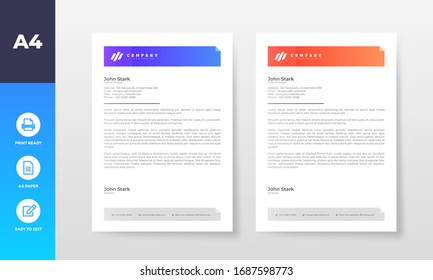 Colorful and Modern Business letter head templates for your project, Vector design illustration.