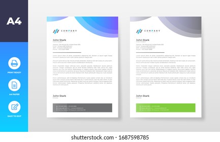 Colorful and Modern Business letter head templates for your project, Vector design illustration.