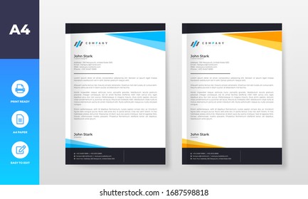 Colorful and Modern Business letter head templates for your project, Vector design illustration.