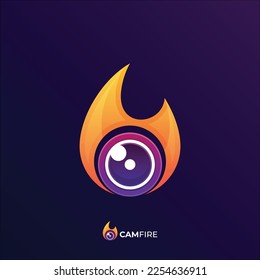Colorful Modern CamFire Logo Template