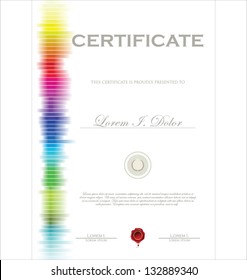 Colorful modern certificate template