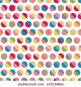 colorful modern circle seamless pattern , background for design , vector.