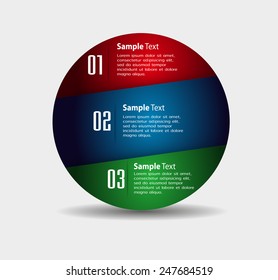 colorful modern circle text box template for website computer graphic and internet, numbers. 