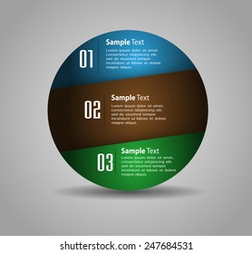 colorful modern circle text box template for website computer graphic and internet, numbers. 