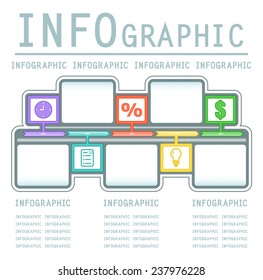colorful modern commercial infografic background with chart