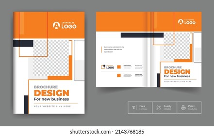 Colorful Modern corporate business brochure cover page annual report book cover corporate business profile design template creative elegant modern magazine bi fold design layout theme