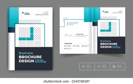 Colorful Modern corporate business brochure cover page annual report book cover corporate business profile design template creative elegant modern magazine bi fold design layout theme