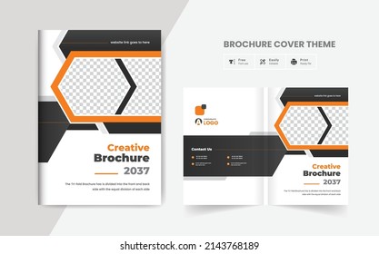 Colorful Modern corporate business brochure cover page annual report book cover corporate business profile design template creative elegant modern magazine bi fold design layout theme