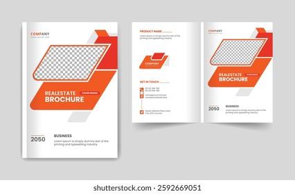 Colorful Modern corporate business brochure cover page annual report book cover corporate business profile design template creative elegant modern magazine bi fold design layout theme