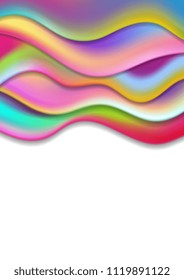 Colorful modern corporate liquid waves abstract background. Vector design