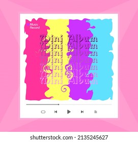 Colorful Modern Cover Album Music Background Web, Vector Cover Design, Vector Illustration, Album Cover , EPS Or Jpeg 100% Editable