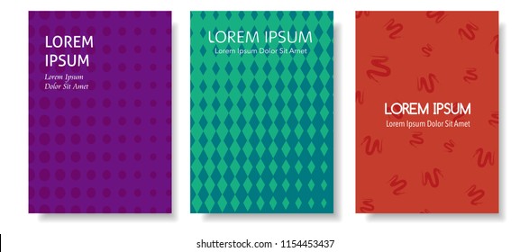 colorful modern cover design template with simple shape pattern