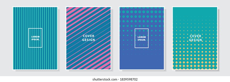 colorful modern cover template future pattern, set collection design vector