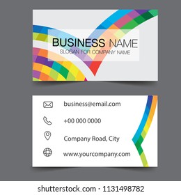 Colorful modern creative business card and name card, horizontal simple clean template vector design, layout in rectangle size.Flat Design Vector Illustration. Stationery Design. Business card vector.