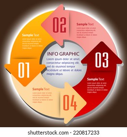 colorful modern creative design template for website computer graphic technology and business, number, Arrow text box, Circle, infinity.