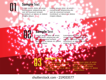 colorful modern creative design text box template for website graphic. Abstract vector background, colorful lights elements. 