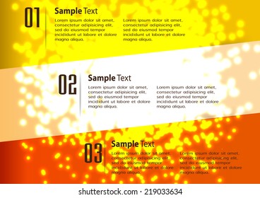 colorful modern creative design text box template for website graphic. Abstract vector background, colorful lights elements. 