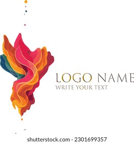 Colorful modern creative no background logo design