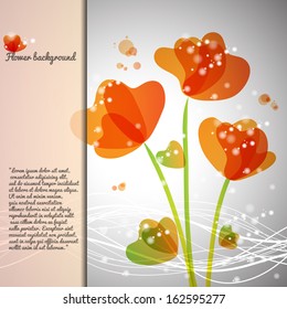 Colorful modern creative vector flower background