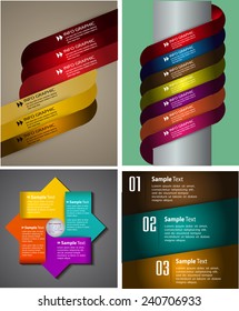 colorful modern cycle text box template for website computer graphic and internet, numbers. Set of color frames for text or quotes. brochure. many, various