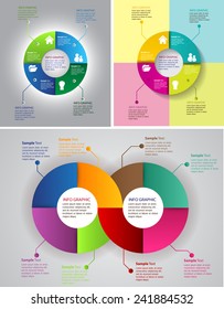colorful modern cycle text box template for website computer graphic and internet, numbers. Set of color frames for text or quotes. brochure. many, various