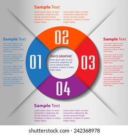 colorful modern cycle text box template for website computer graphic and internet, numbers. gold