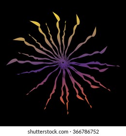 colorful modern design black background illustration