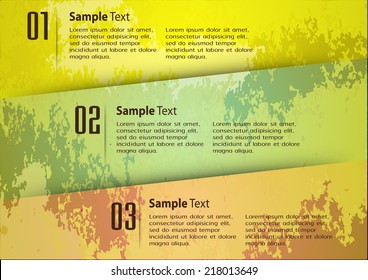 colorful modern design old paper text box template for website graphic technology and internet , labels, numbers. 