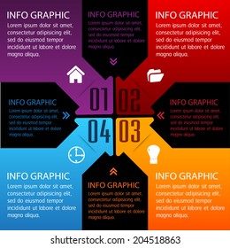 colorful modern design template for website and graphic, icon.numbers, text box. 