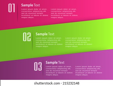 colorful modern design text box template for website, speech bubble, labels, icon, numbers.